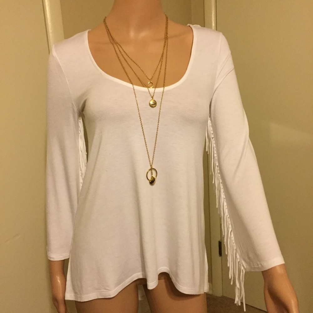 Fringe Sleeve Blouse